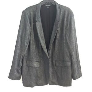 Lane Bryant Size 28 Elegant Black/Gray Sparkly Blazer Jacket